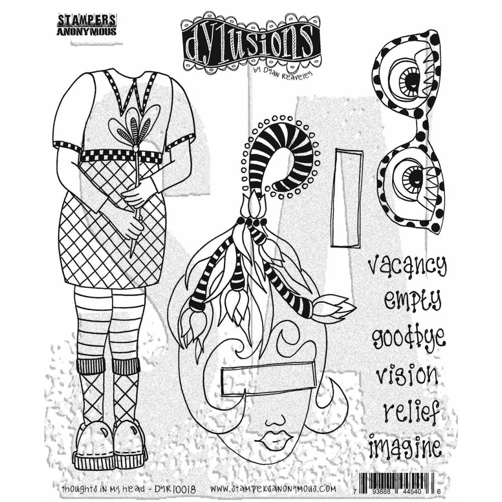 Dyan Reaveleys Dylusions Cling Stamp Collection - Thoughts In My Head