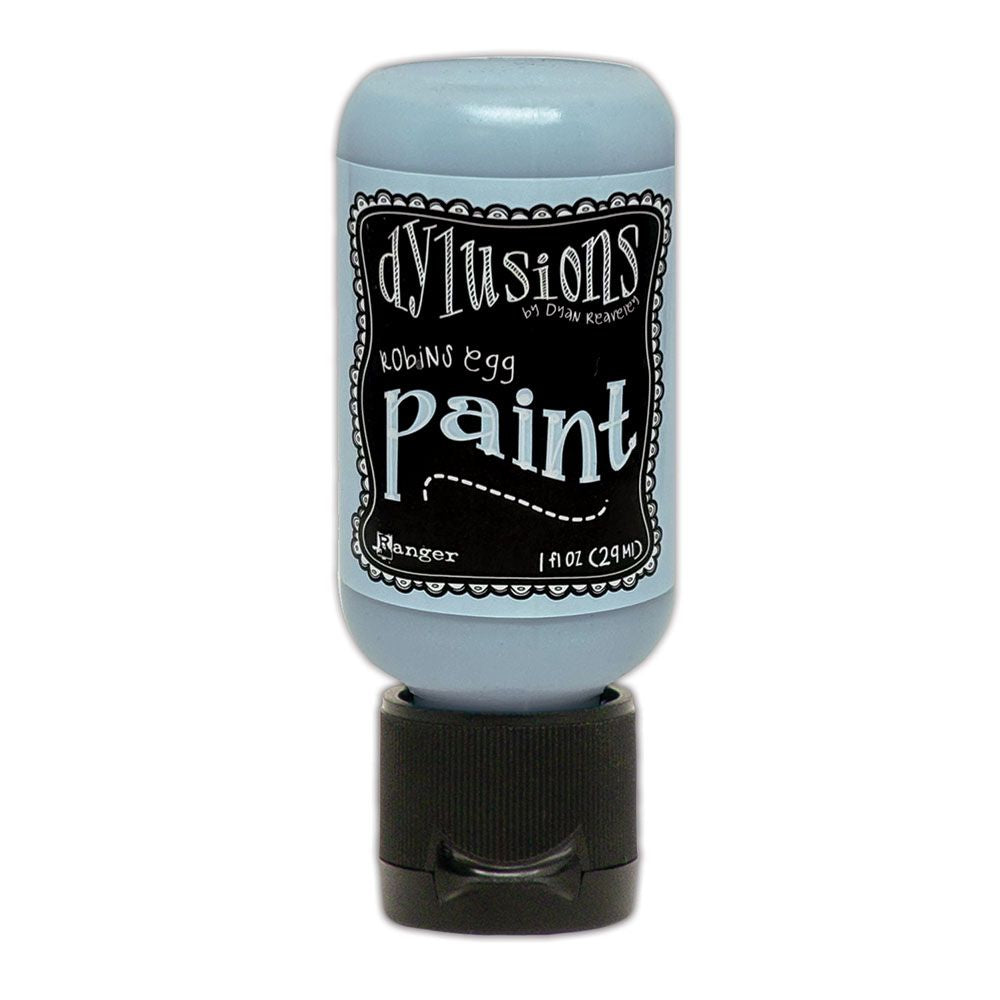 Dylusions Robin's Egg paint bottle on a white background