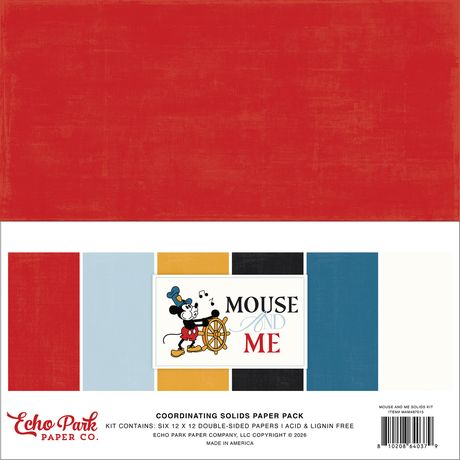 Echo Park paper pack with 'Mouse and Me' design on a red background