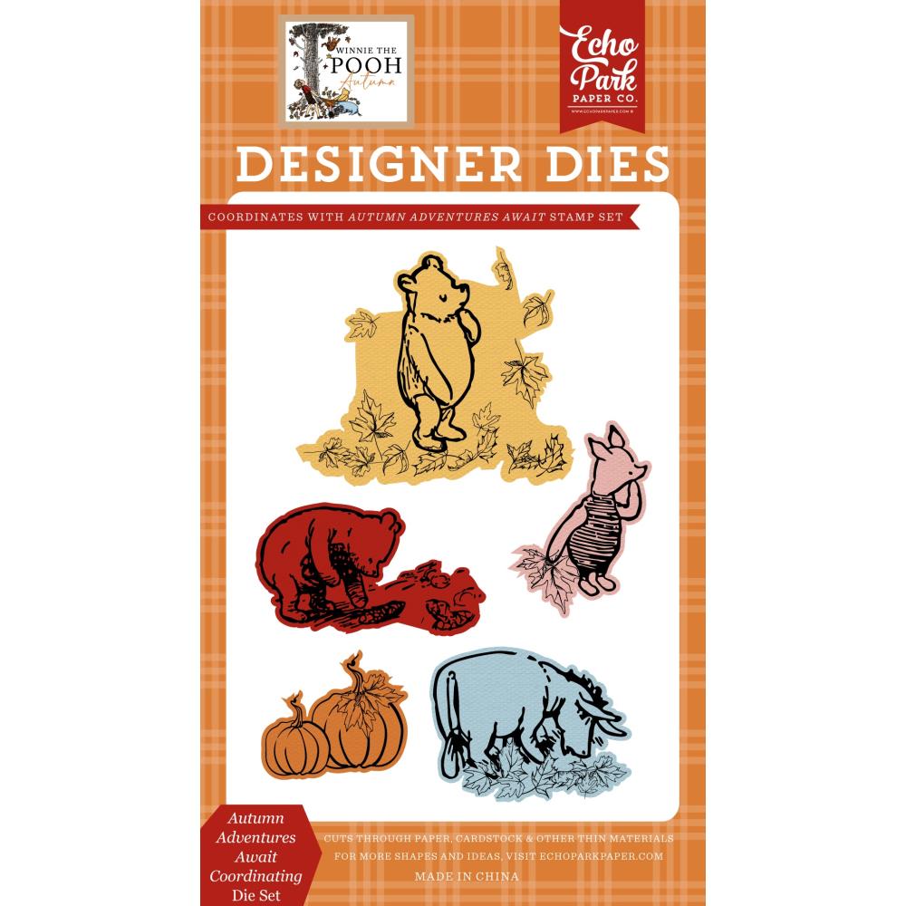 Echo Park Winnie the Pooh Autumn Adventures Await Die Set for card making, scrapbooking, journaling and seasonal paper crafts