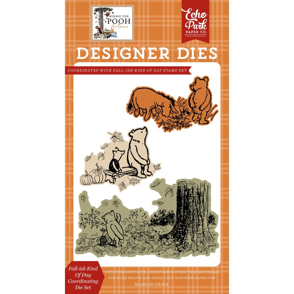 Echo Park Winnie the Pooh Autumn Fall-ish Kind of Day Die Set for card making, scrapbooking, journaling and seasonal paper crafts