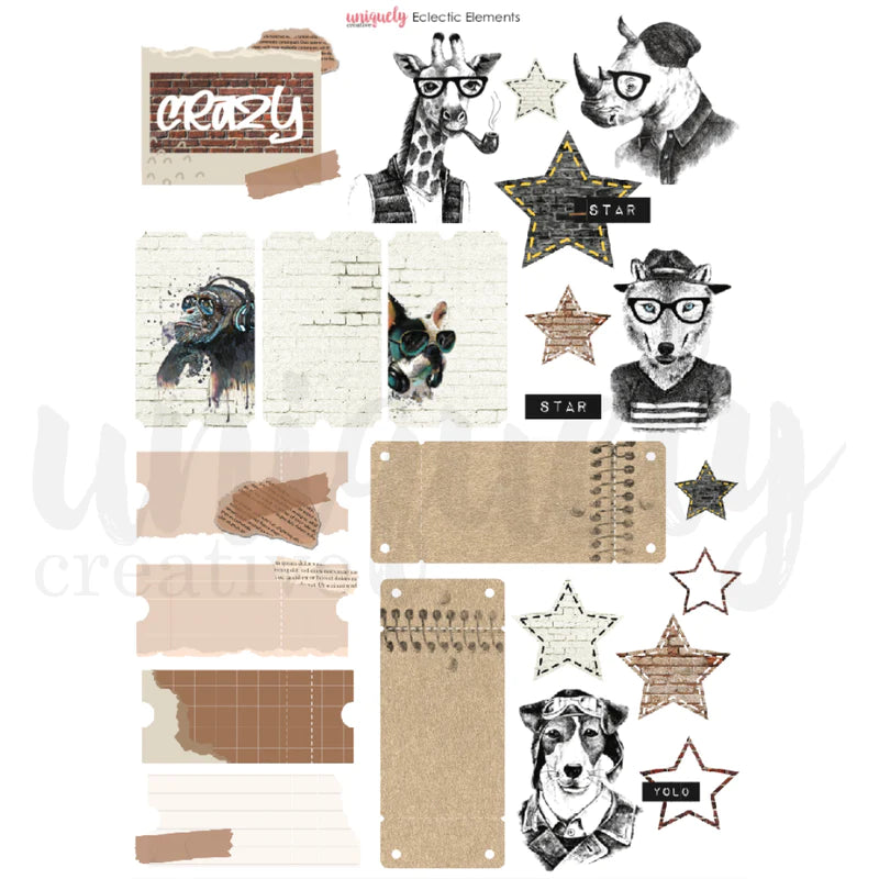 Uniquely Creative - Cut-a-parts Sheet - Electric Elements