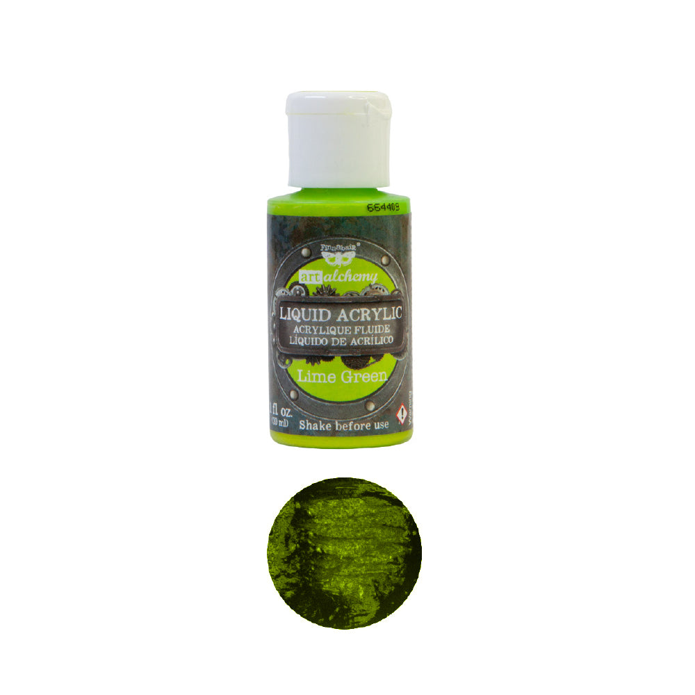 Finnabair Art Alchemy Acrylic Paint – Lime Green