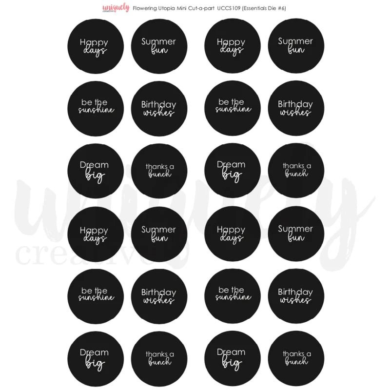 Uniquely Creative - Cut-A-Part Sheet Mini - Flowering Utopia