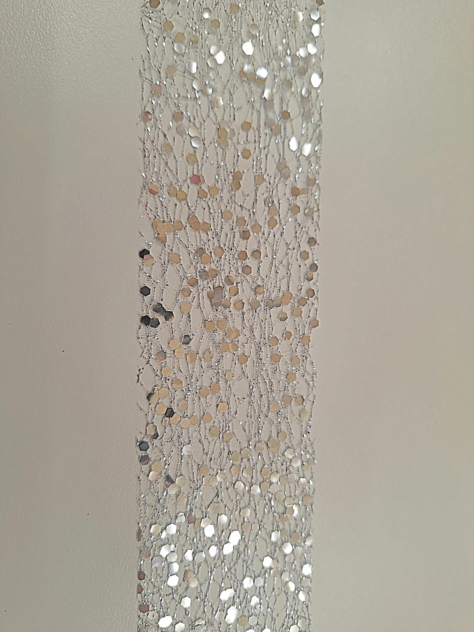 Textured Mesh Ribbon with Silver speckles