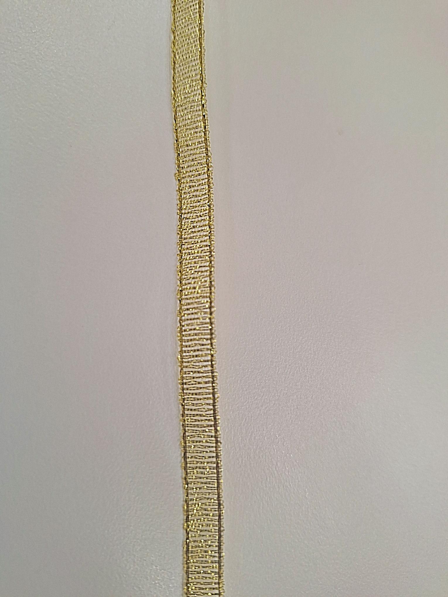 Glitter Metallic Ribbon 6mm - Gold