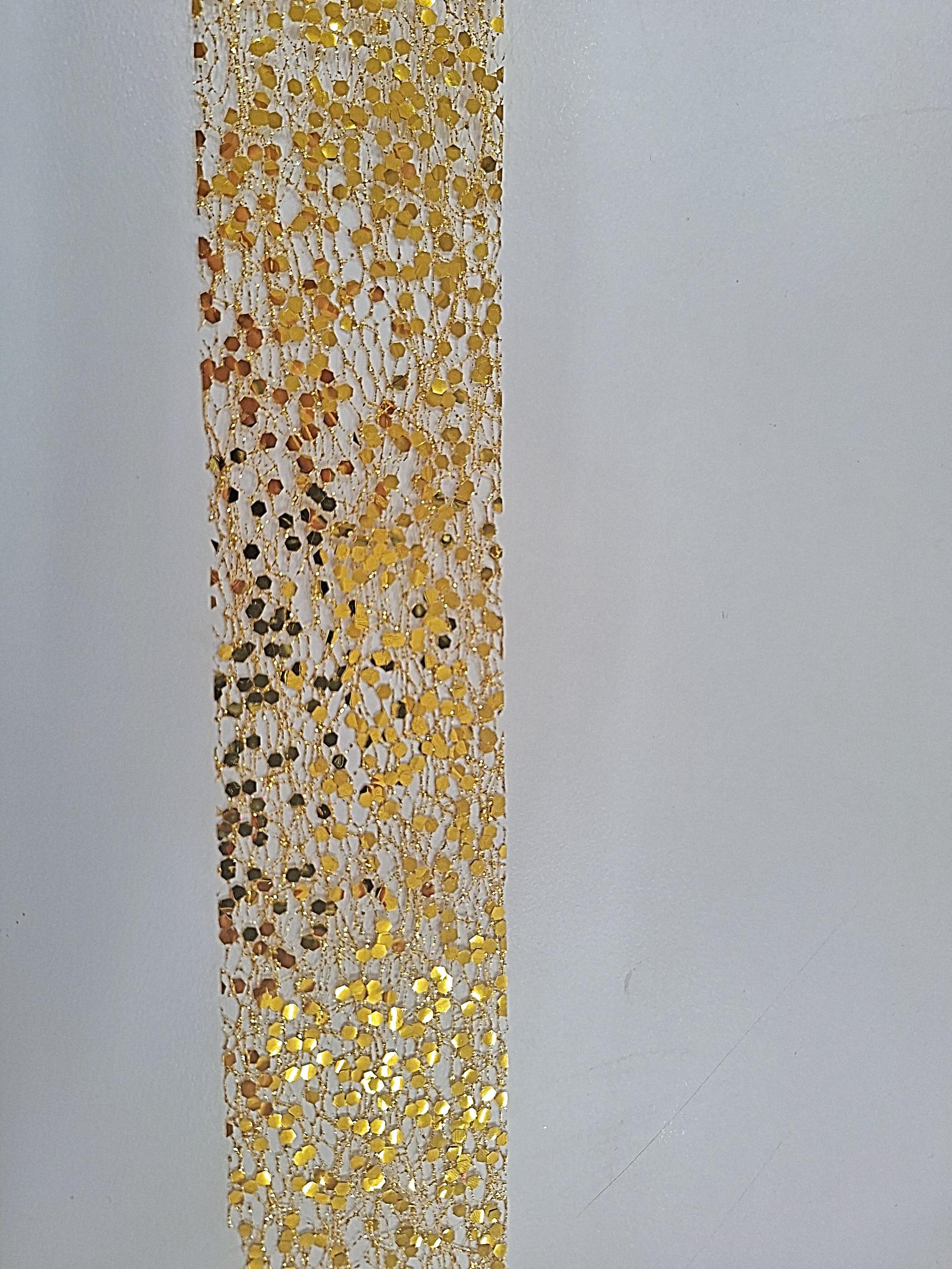 Textured Mesh Ribbon with Gold speckles