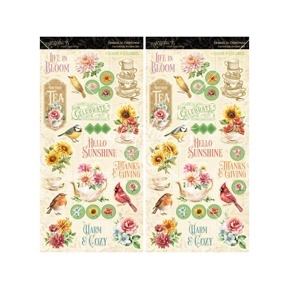 Graphic 45 Cardstock Stickers - Season To Celebrate