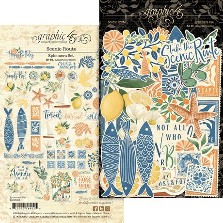 Scenic Route collection by Graphic 45 with decorative elements and text.