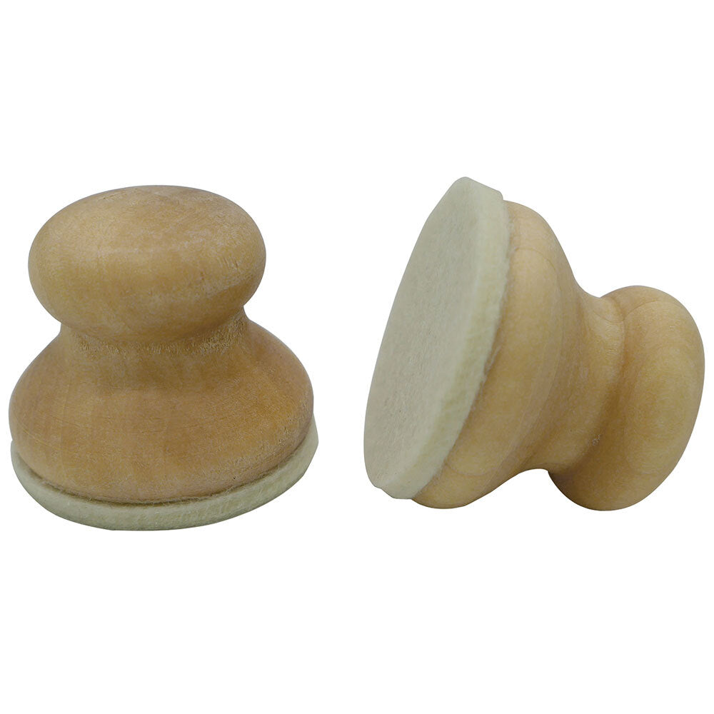 Hand held Baren with felt base. 5cm high, base diameter 5.5cm, felt thickness 5mm.

