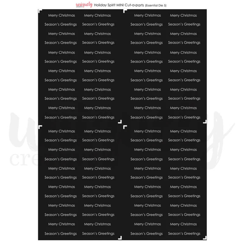 Uniquely Creative - Cut-A-Part Sheet Mini - Holiday Spirit