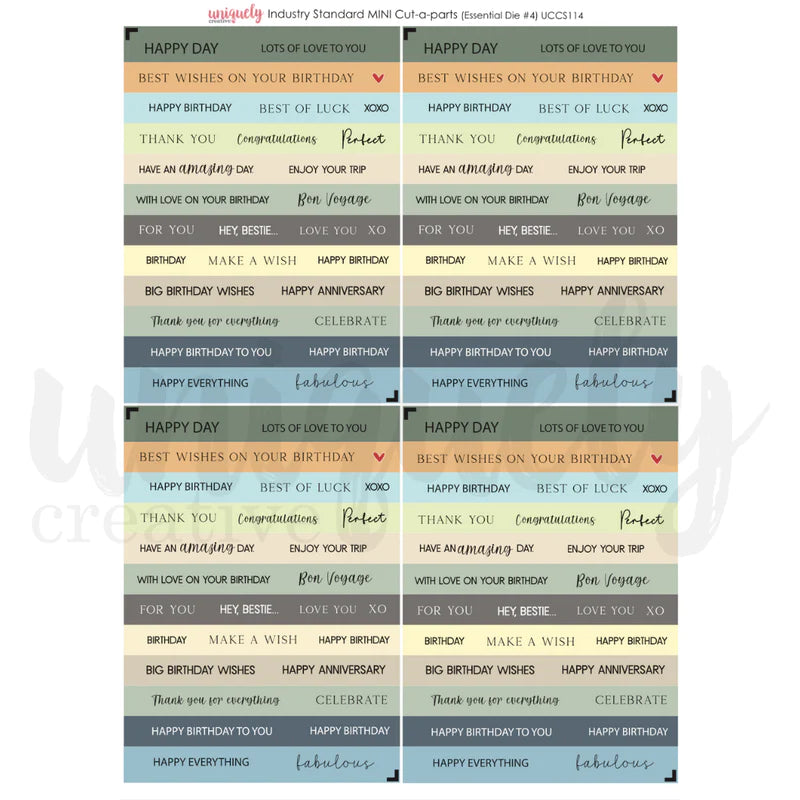 Uniquely Creative - Cut-A-Part Sheet Mini - Industry Standard