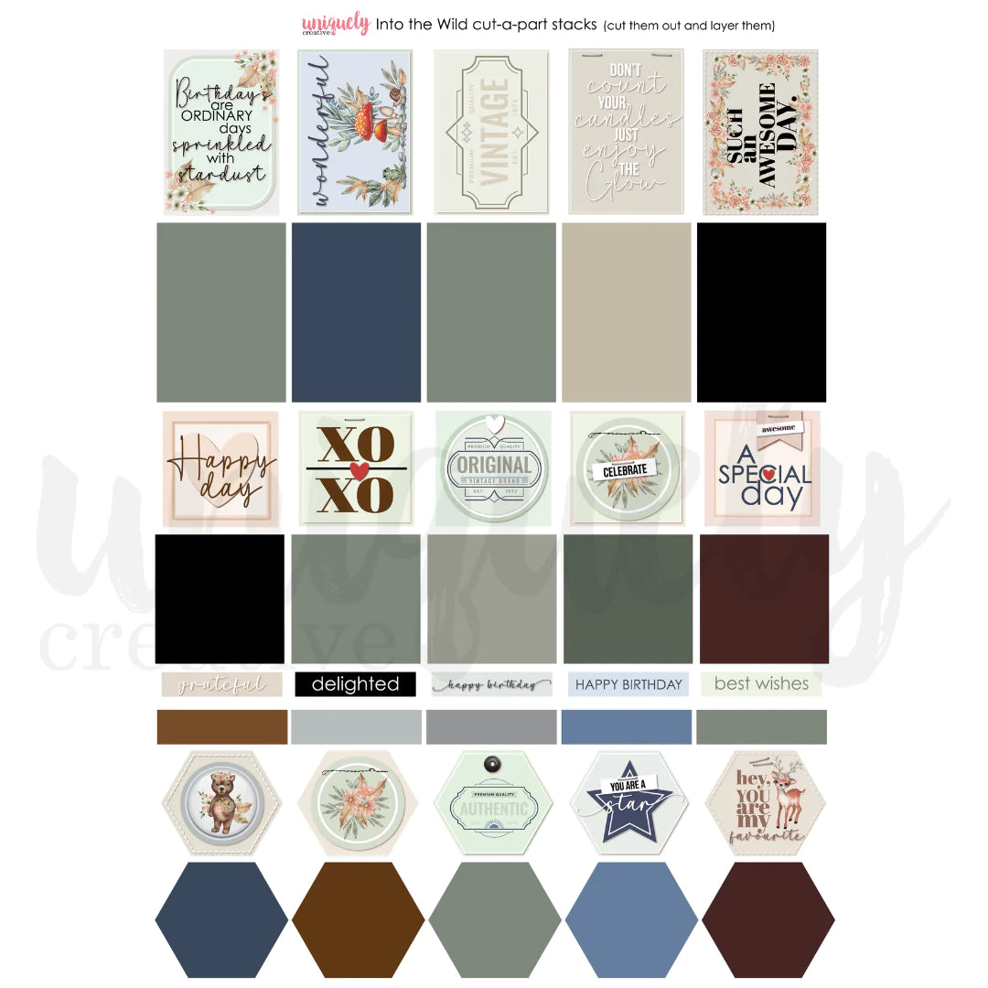 Uniquely Creative - Cut-A-Part Sheet - Into the Wild