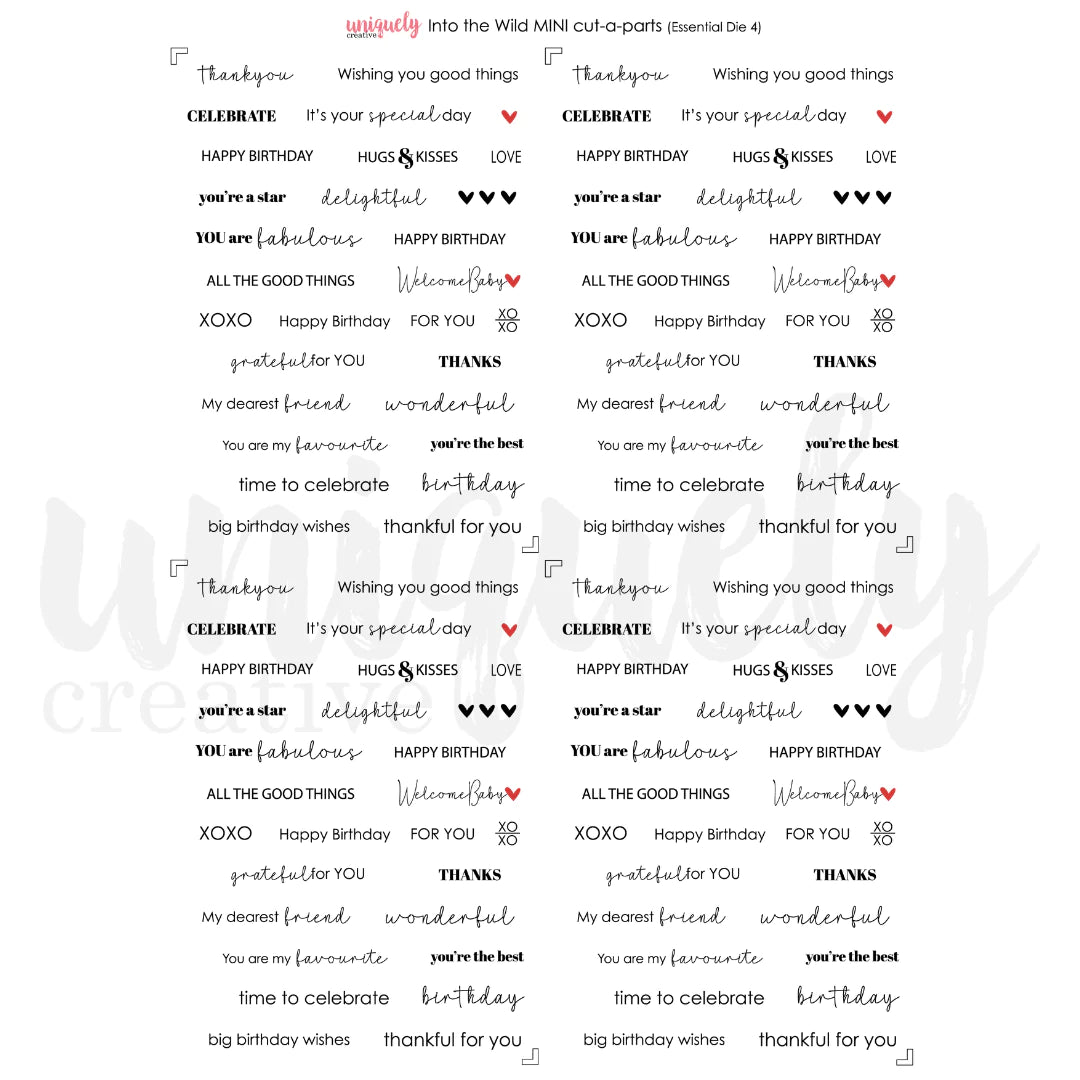 Uniquely Creative - Cut-A-Part Sheet Mini - Into the Wild