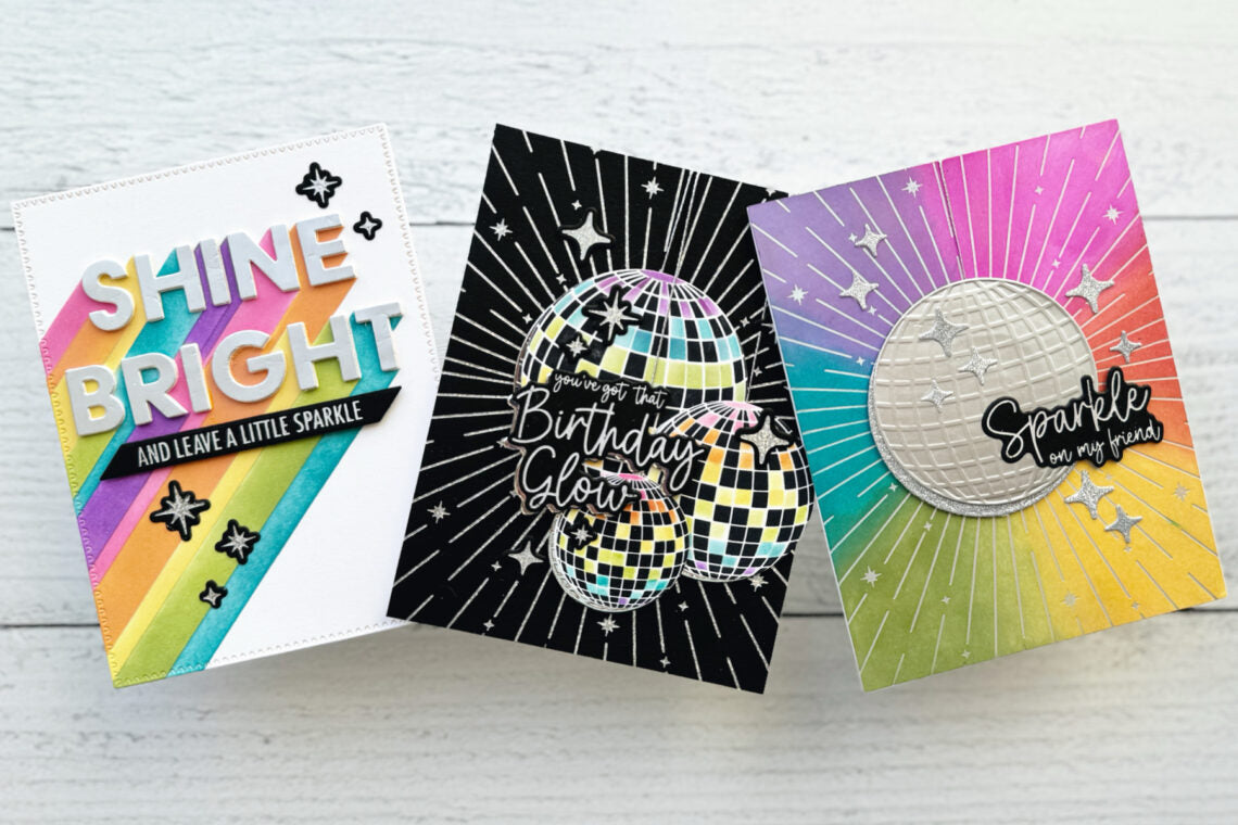 Spellbinders Glimmer Hot Foil Plate & Die - Sparkle Background Shine Bright