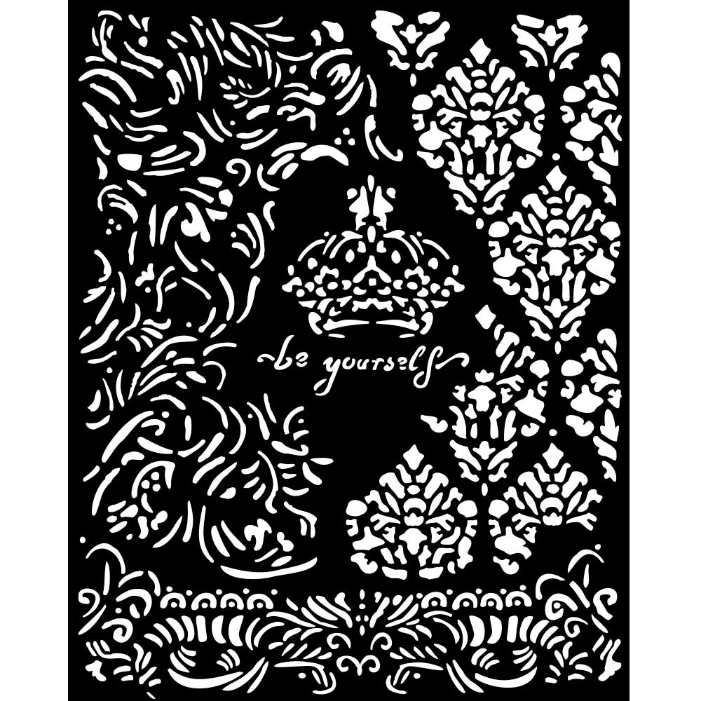 Stamperia Media Stencil 20x25cm - Alterego Crown Be Yourself