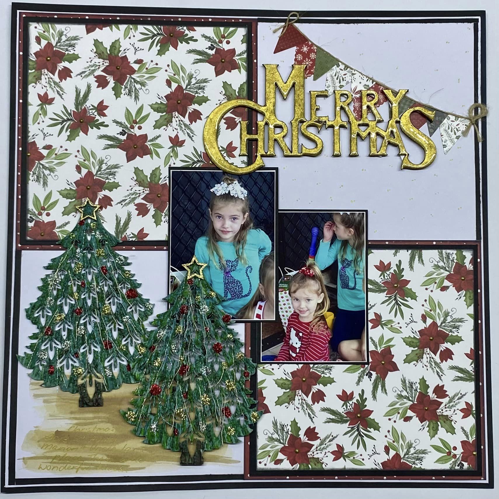 Chipboard Shapes - Merry Christmas Title