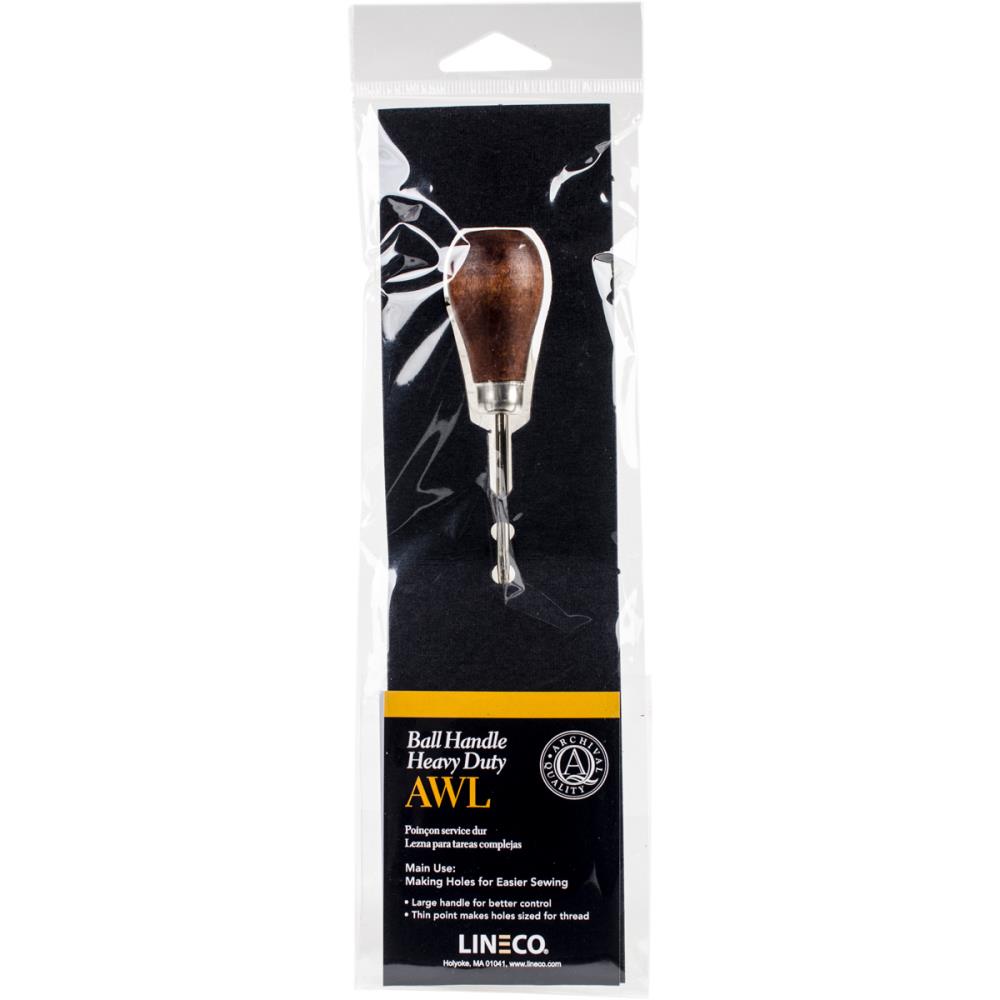 Lineco Awl Heavy Duty Large Point w/ Wooden Ball Handle