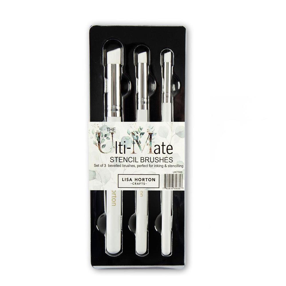 Lisa Horton Crafts Stencil Brushes – 3 Pack (LHCT001) for stenciling and ink blending