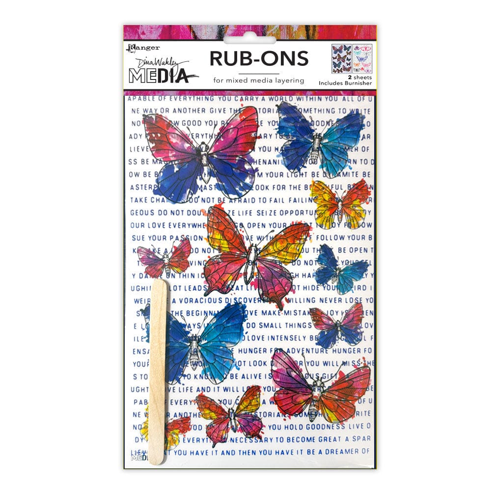 Dina Wakley Media Rub-ons - Flutters