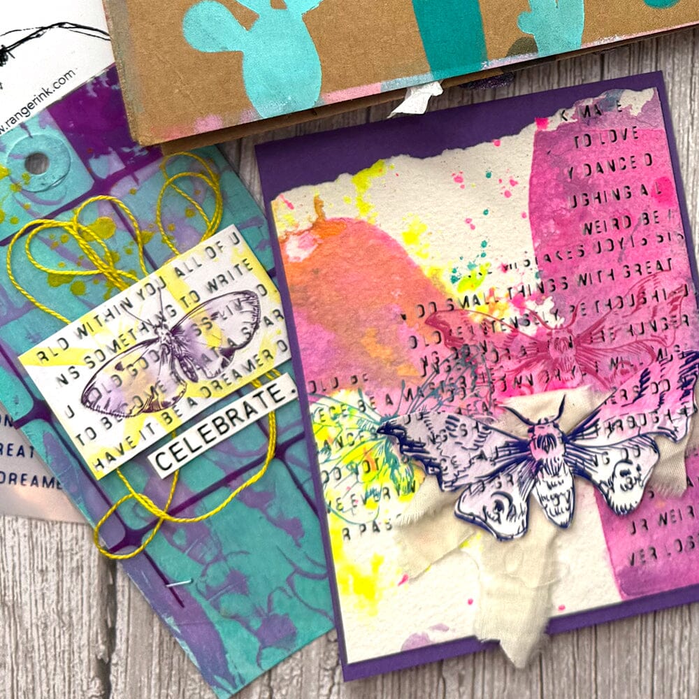 Dina Wakley Media Rub-ons - Flutters