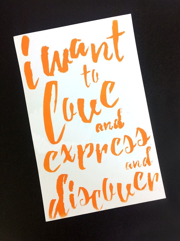 Dina Wakley Media Stencils - I want