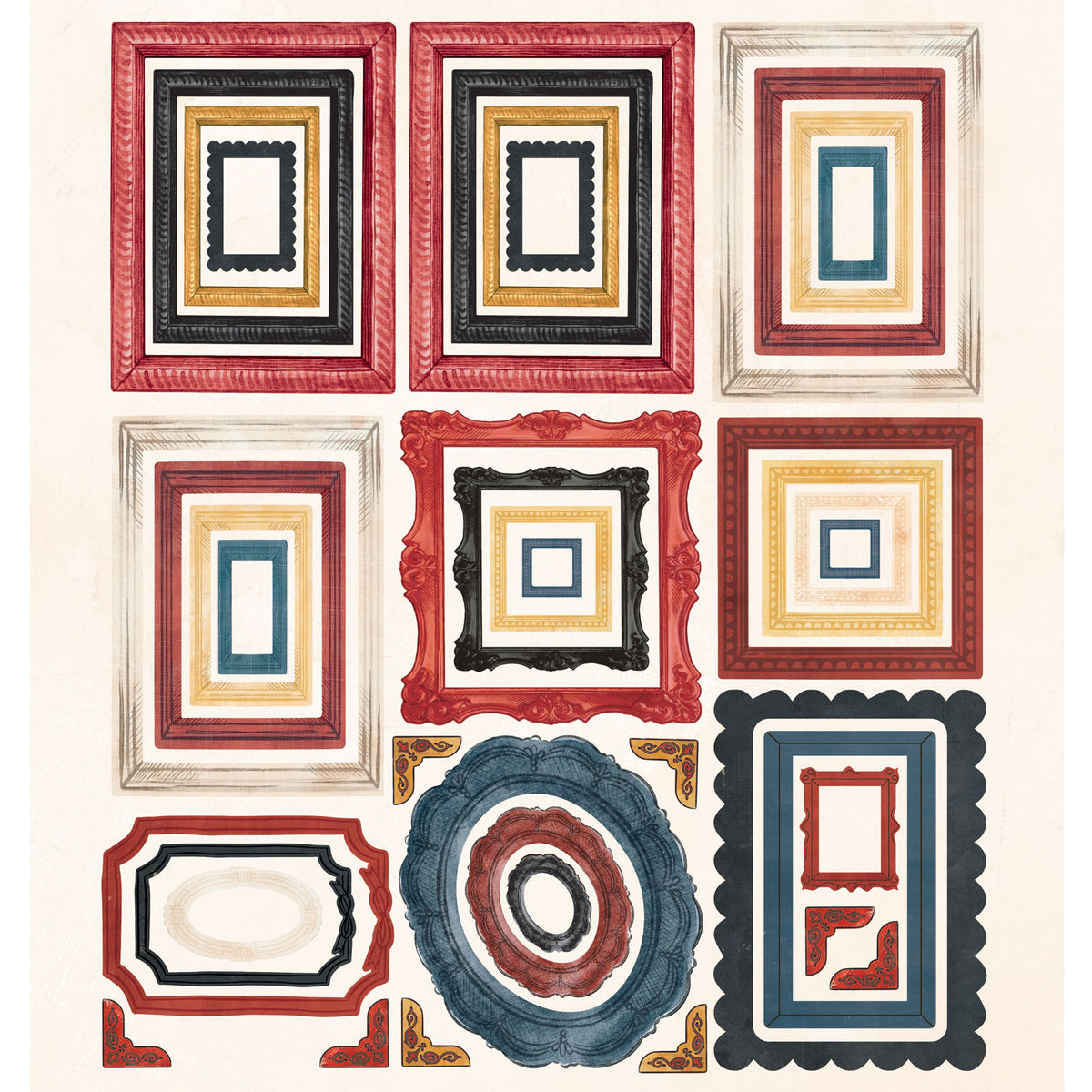 49 And Market Die-Cut Elements - Mouse & Co Frames