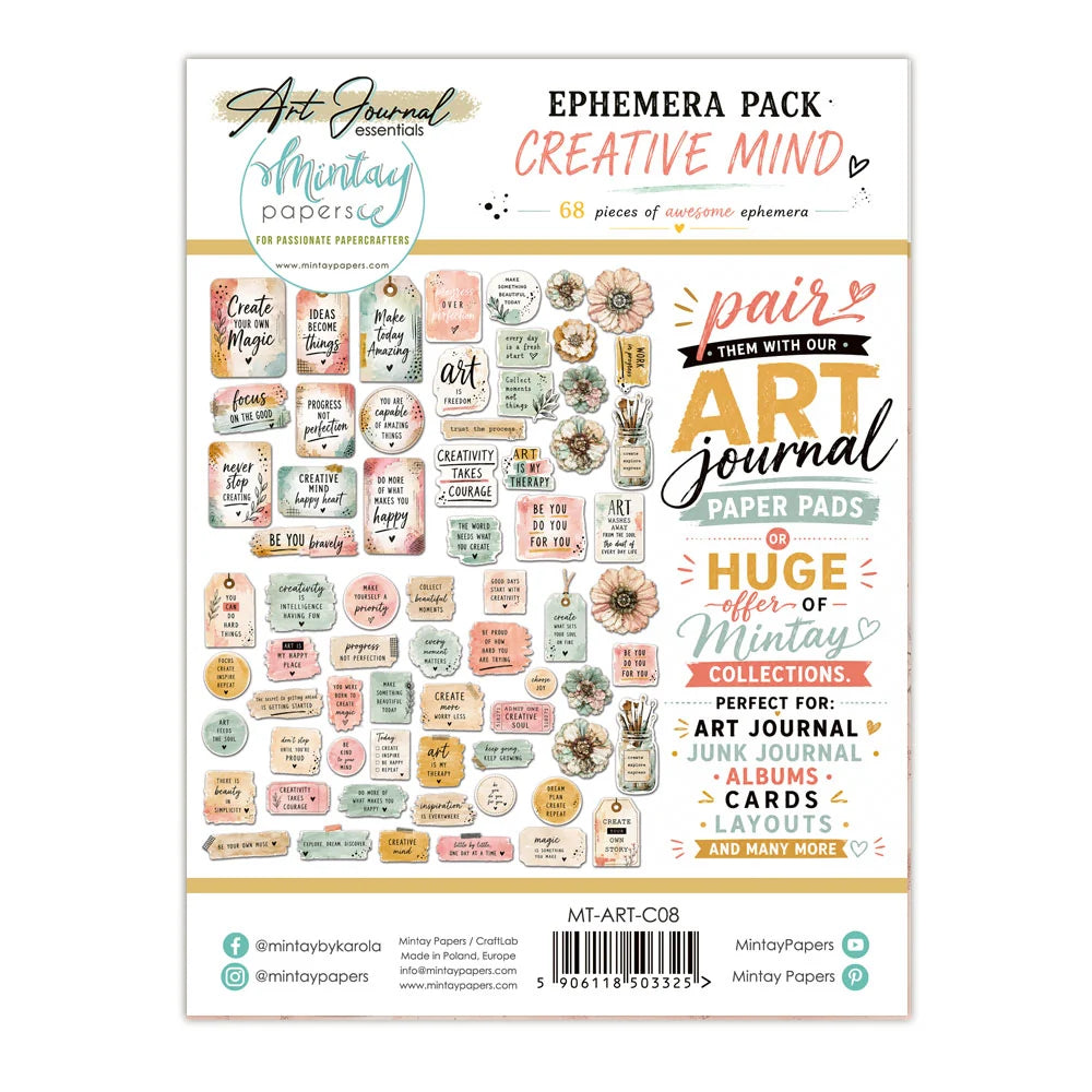 Mintay Art Journal Essentials - Creative Mind Ephemera