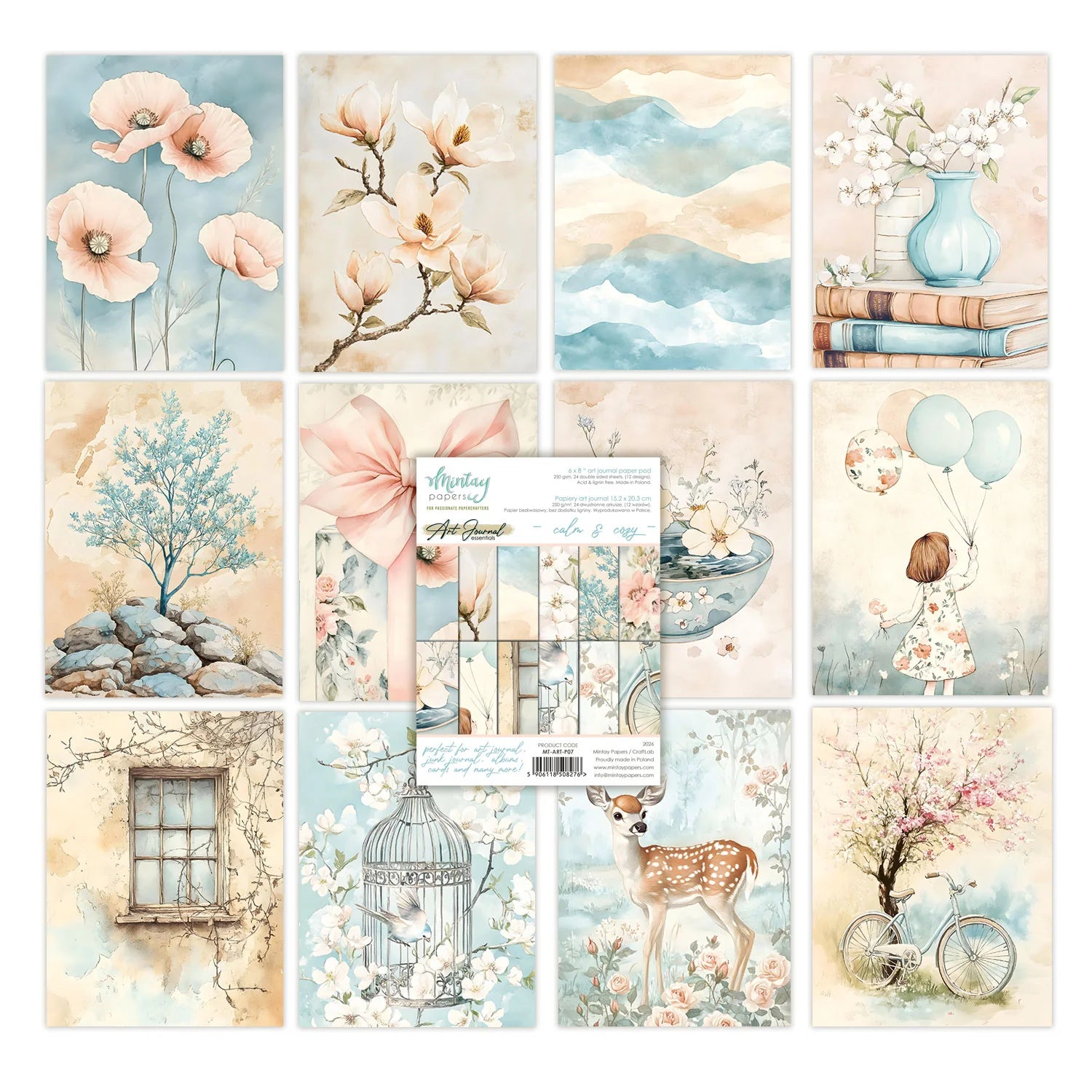 Mintay Art Journal Essentials - 6x8 Paper Pad - Calm & Cozy