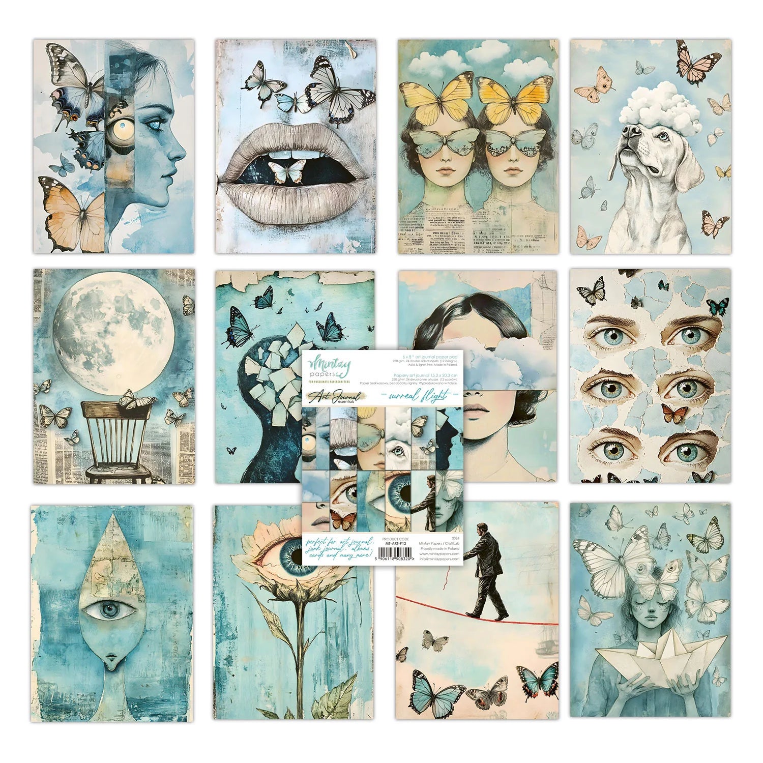 Mintay - 6x8 Paper Pad - Art Journal Essentials 12 - Surreal Flight