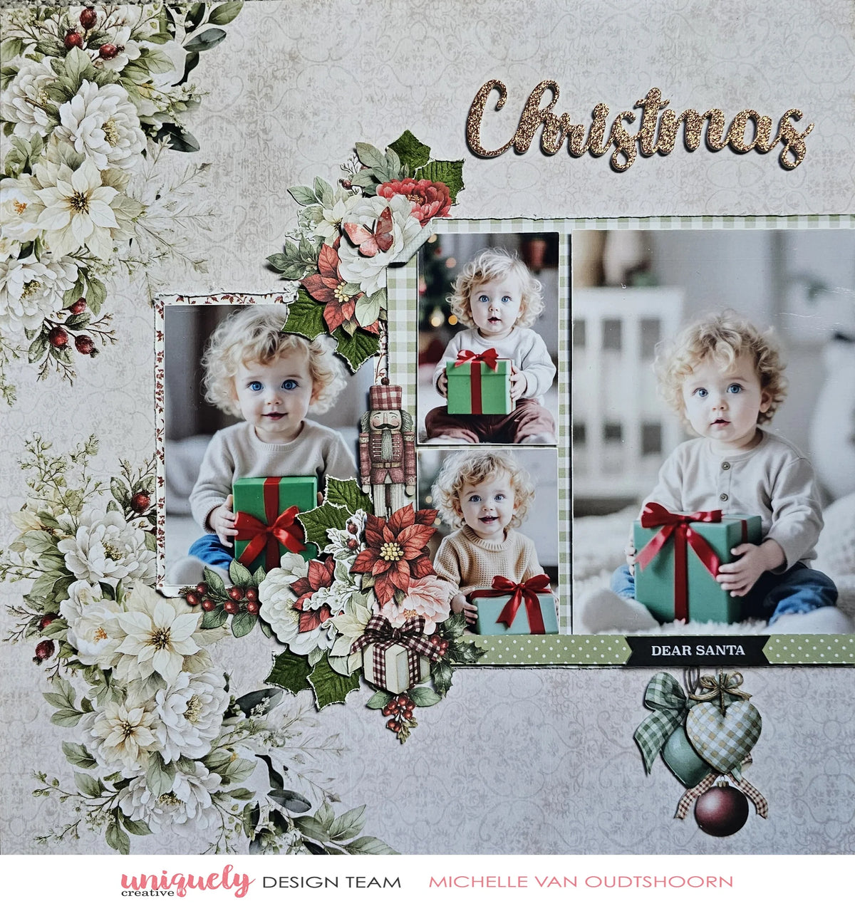 Uniquely Creative - Christmas Keepsakes Glitter Dimensional Stickers