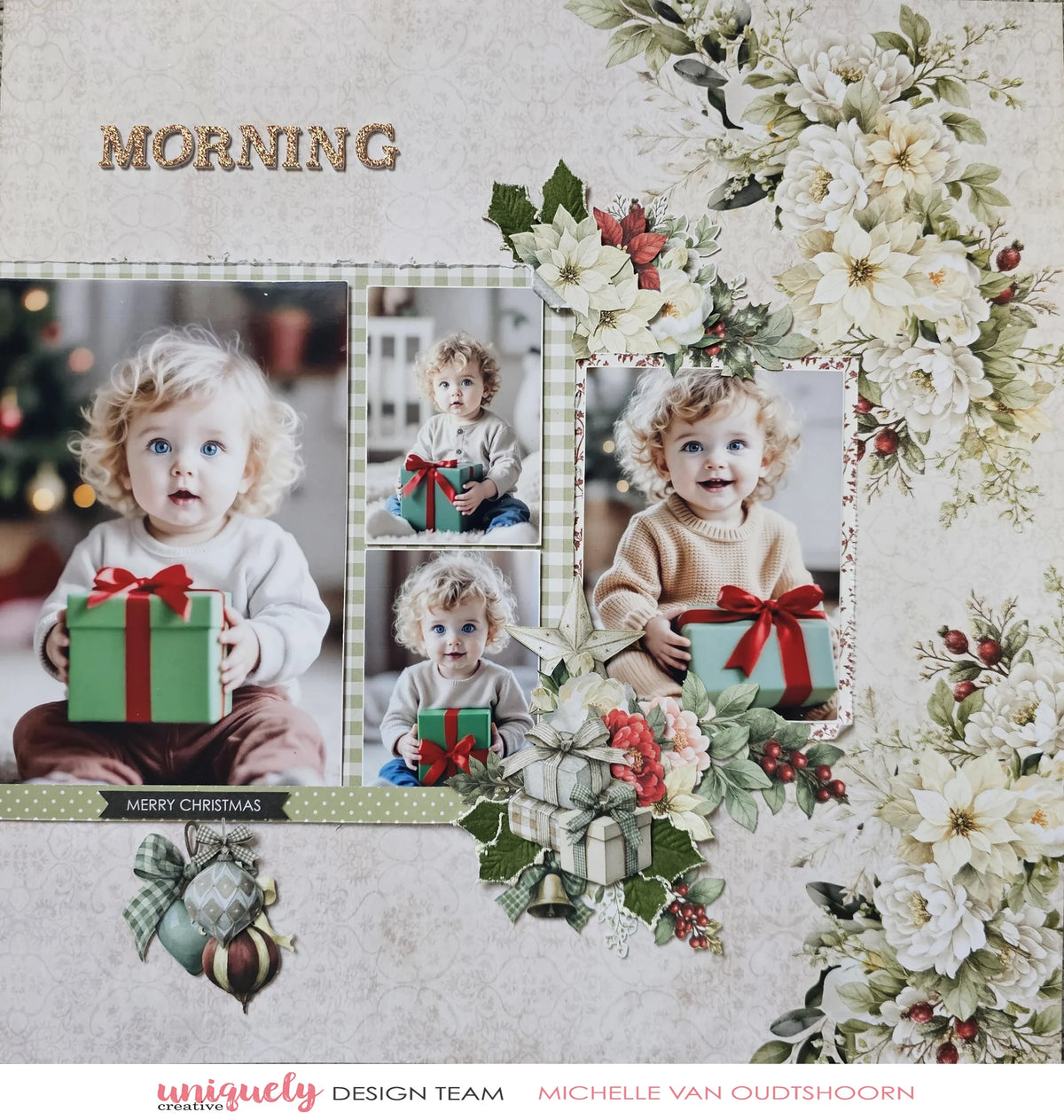 Uniquely Creative - Christmas Keepsakes Glitter Dimensional Stickers