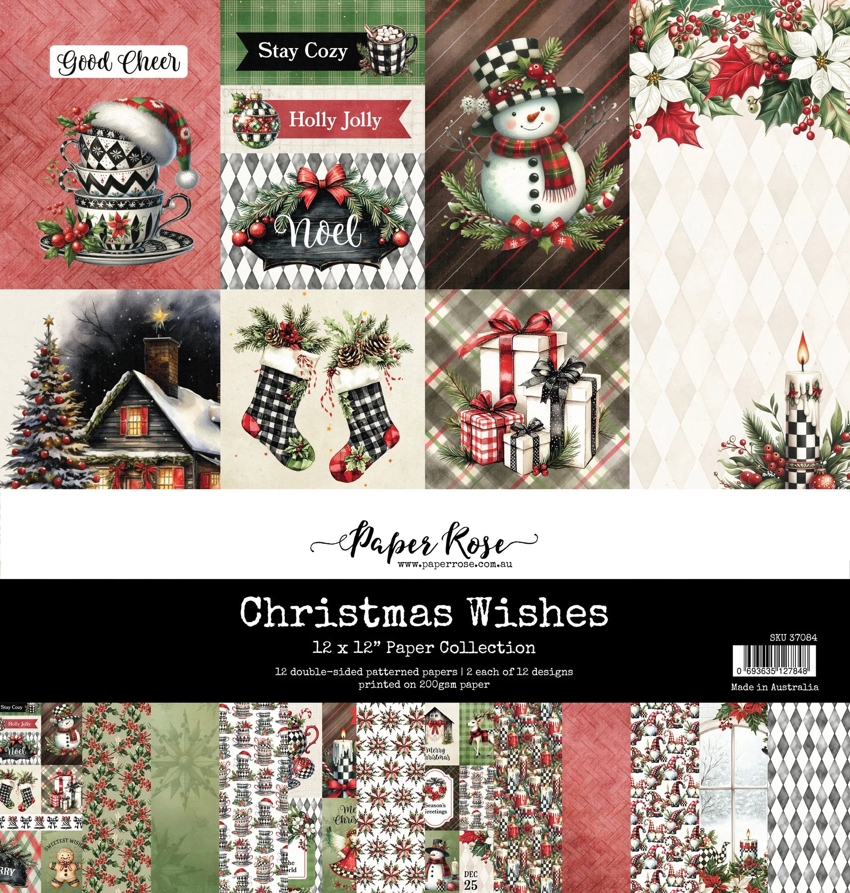 Paper Rose Studio - Christmas Wishes - 12x12 Paper Collection