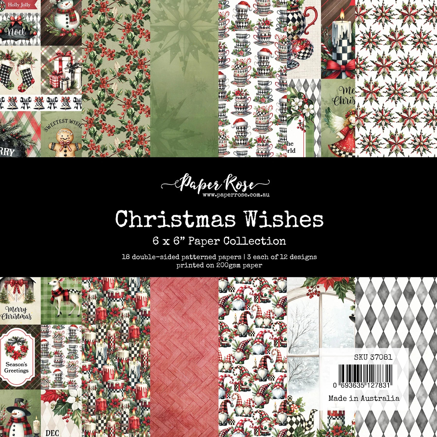 Paper Rose Studio - Christmas Wishes - 6x6 Paper Collection