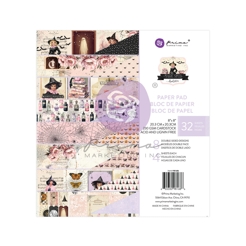 Prima Marketing 8x8 Double-Sided Paper Pad - Magic Spell