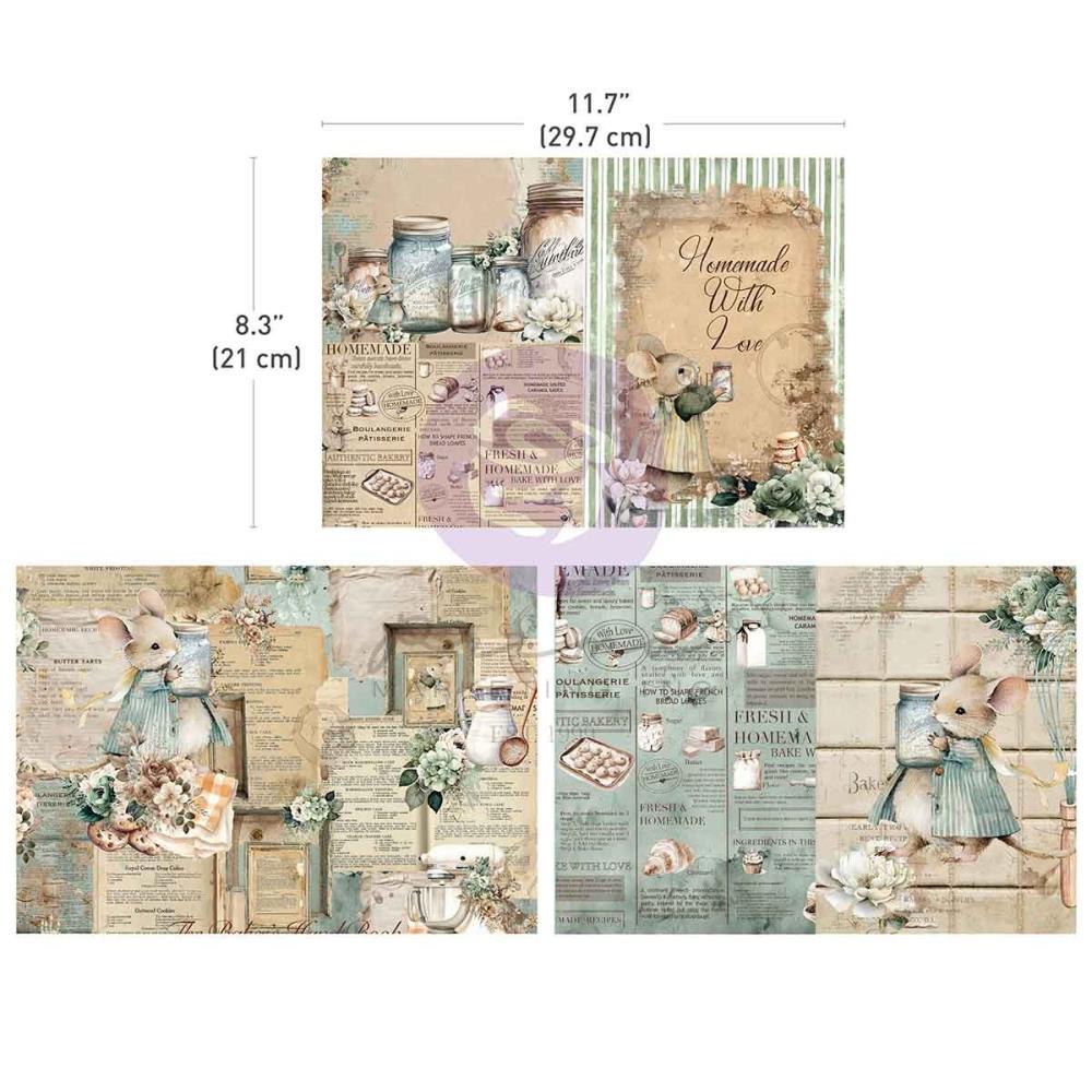 Prima Marketing A4 Decoupage Sheets 3pk - The Home Baker