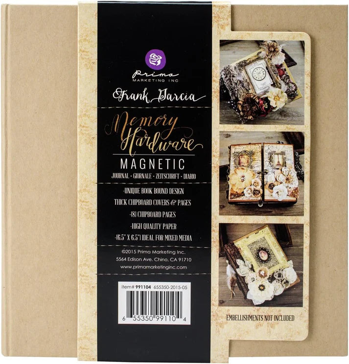 Memory hardware magnetic journal with Prima Marketing branding on packaging