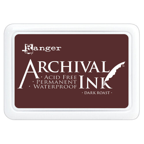 Ranger Archival Ink pad for dark roast color on a white background
