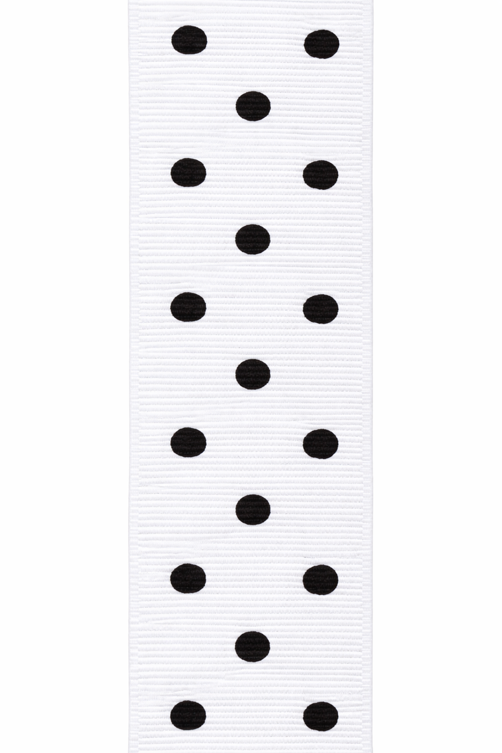 Ribbon Sheer White 'Black Swiss Dot'