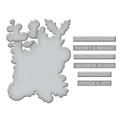 Spellbinders Stencil & Die Bundle - Christmas Florals The Classic Christmas