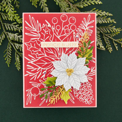 Spellbinders Stencil & Die Bundle - Christmas Florals The Classic Christmas