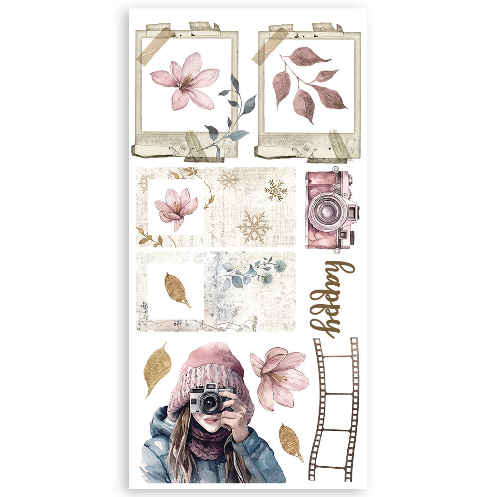 Stamperia Double-Sided Paper Cut-Outs - Create Happiness Dewdrops