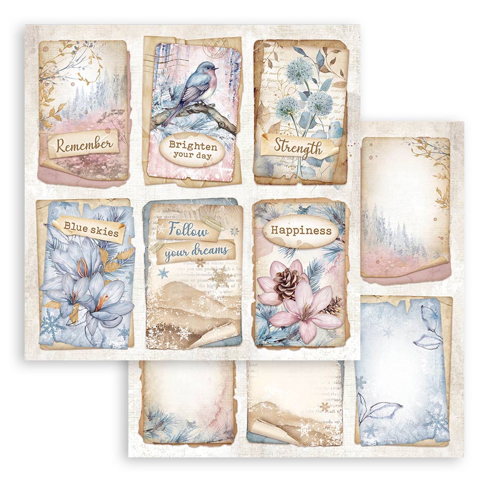 Stamperia Double-Sided Paper Pad 8x8 - Create Happiness Dewdrops