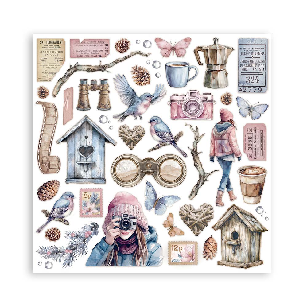 Stamperia Double-Sided Paper Pad 8x8 - Create Happiness Dewdrops