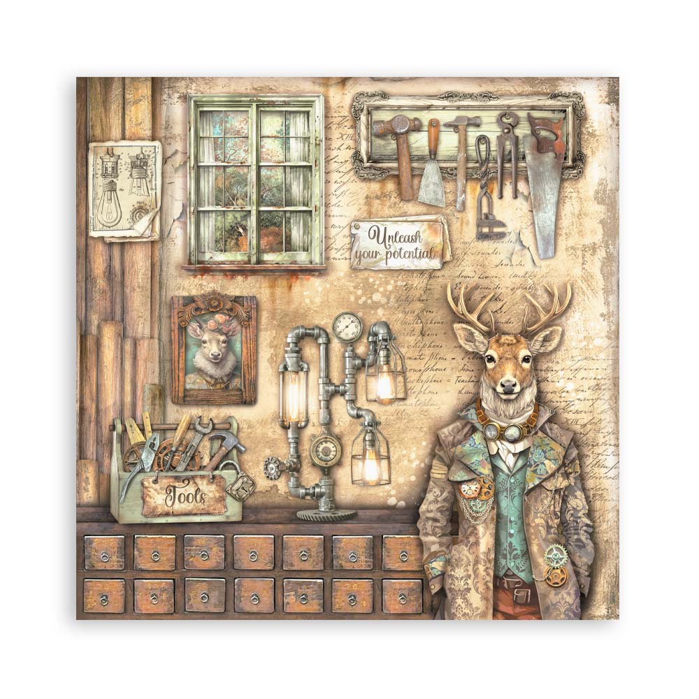 Stamperia Single-Sided Paper Pad 8x8 - Alterego