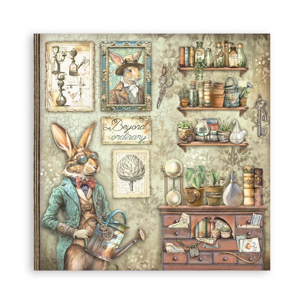 Stamperia Single-Sided Paper Pad 8x8 - Alterego