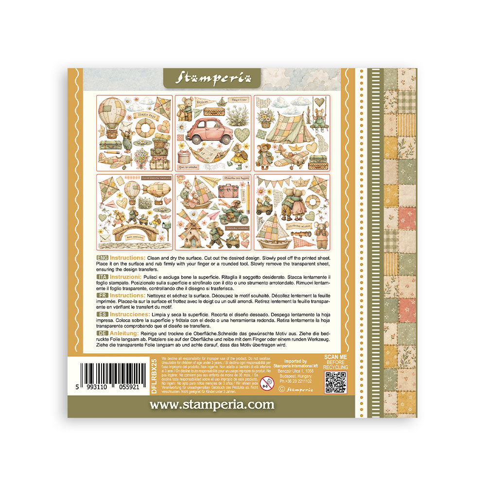 Stamperia Cozy Family Rub On Kit