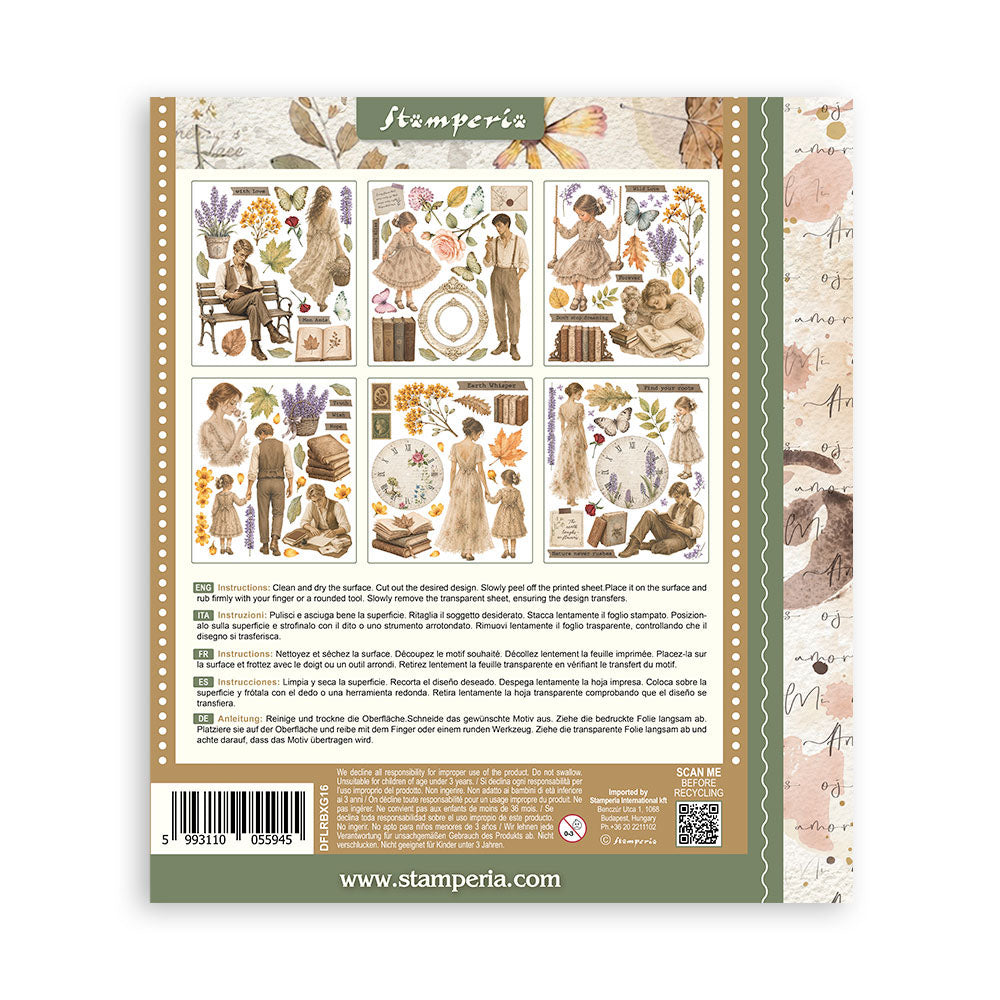 Stamperia Rub-On Selection - Flowers and Poems