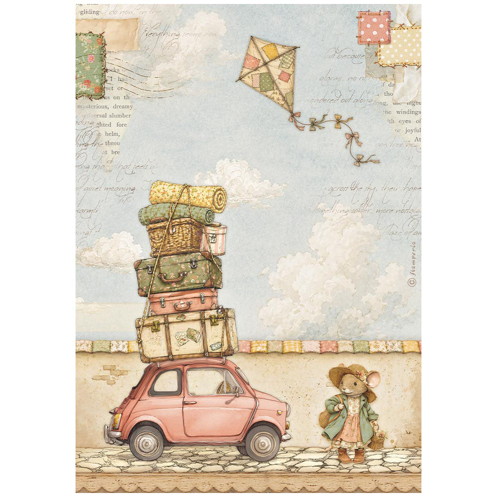 Stamperia Rice Paper Sheet A4 6pk - Cozy Family