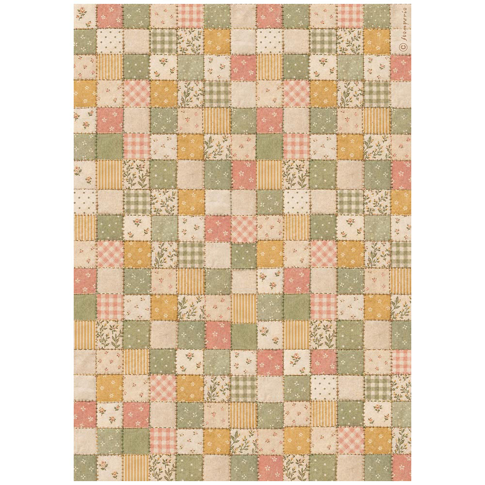 Stamperia Rice Paper Sheet A4 6pk - Cozy Family